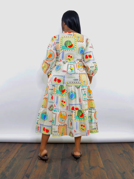 Fruit Medley Midi Dress