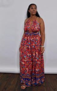 Vintage Flowers Maxi Dress