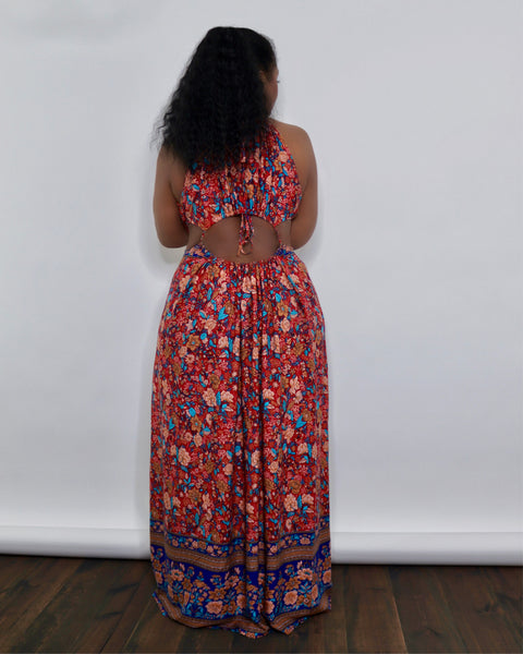 Vintage Flowers Maxi Dress