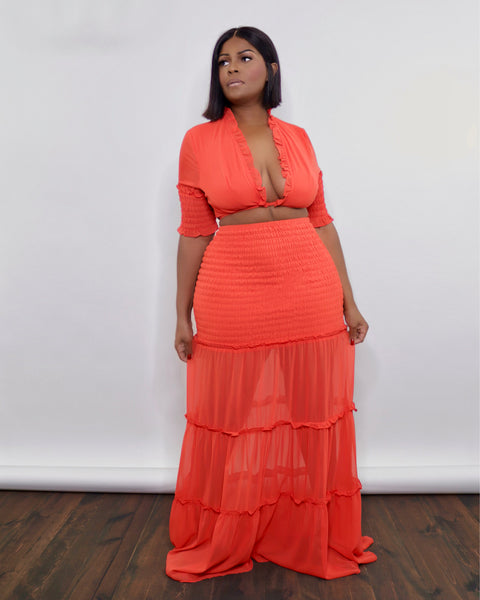 Tomato Getaway Skirt Set