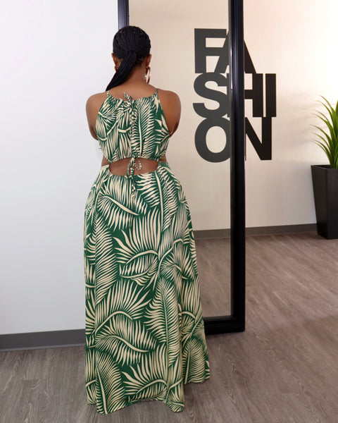Evergreen Palms Maxi Dress