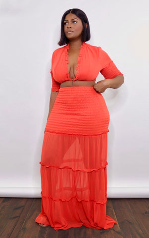 Tomato Getaway Skirt Set
