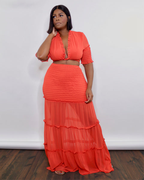 Tomato Getaway Skirt Set