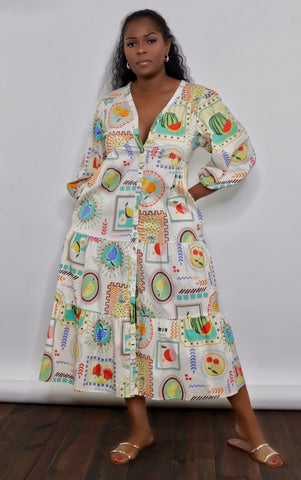 Fruit Medley Midi Dress *Restocked