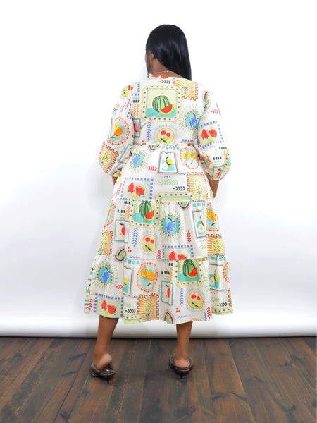 Fruit Medley Midi Dress