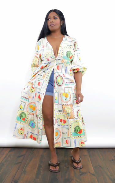 Fruit Medley Midi Dress