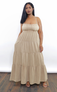 Cappuccino Cotton Maxi Dress