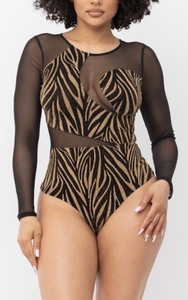 Glamour and Mesh Bodysuit