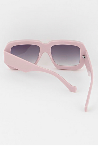 Soft Pink Block Sunglasses