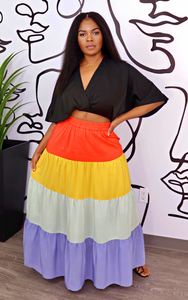 Colors Tiered Maxi Skirt