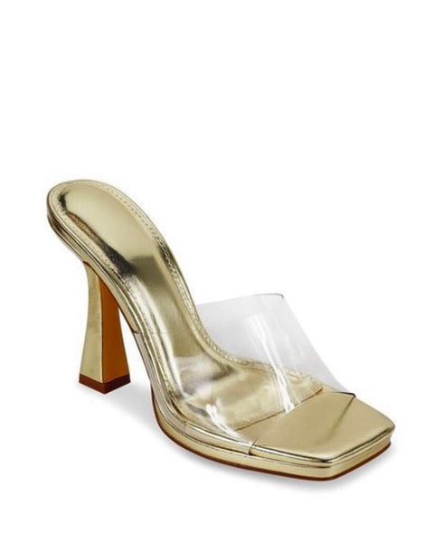 Clear/Gold Heels
