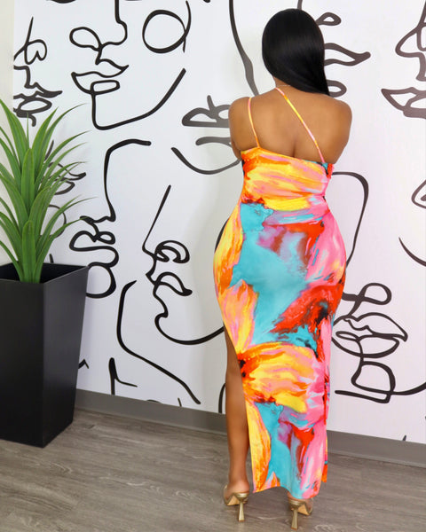 Colorful Night Out Maxi Dress