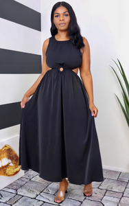 Dainty Black Midi dress